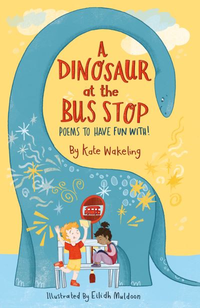 A dinosaur at the bus stop A dinosaur at the bus stop