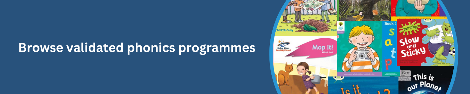 Primary phonics books and programmes validated by expert to develop reading skills.