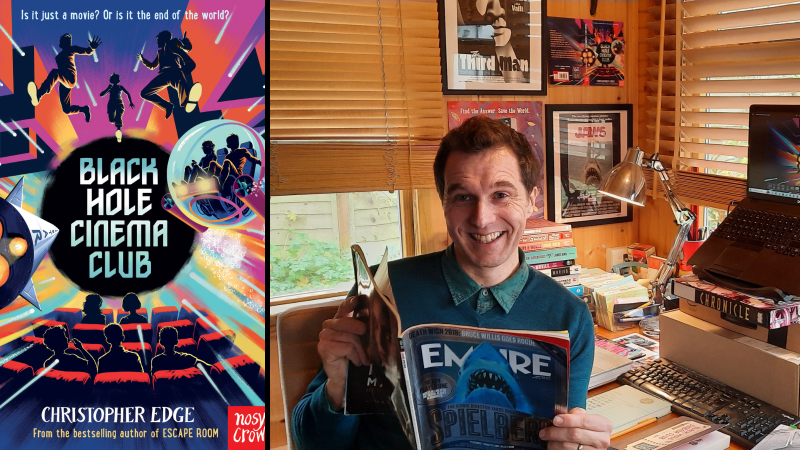 Calling all film buffs: behind the scenes of Christopher Edge's new novel Black Hole cinema club | reading for pleasure | new children's book